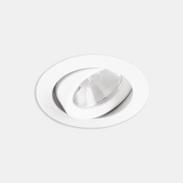 Downlight Play Flat Round Adjustable Emergency 6.4W Blanco neutro - 4000K CRI 90 27.8º ON-OFF Blanco IP23 669lm Leds C4 AG12-P7X