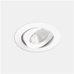 Downlight Play Flat Round Adjustable 6.4W Blanco neutro - 4000K CRI 90 27.9º ON-OFF Aluminio satinado IP23 674lm Leds C4 AG12-P7