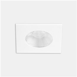 Downlight Play Flat Square Fixed 6.4W Blanco cálido - 3000K CRI 90 14.6º ON-OFF Blanco IP54 614lm Leds C4 AG19-P7W9S2OU14