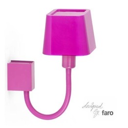 Aplique pared Acero FLEXI para Interior Fucsia E27
