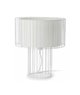 Lámpara sobremesa Acero-Textil LINDA para Interior Blanco 1L E27