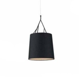 Lámpara colgante de techo de Metal TREE para Interior Negro 1L E27