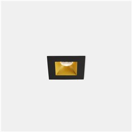 Downlight Play Deco Symmetrical Square Fixed 6.4W Blanco cálido - 3000K CRI 90 28º Negro/Oro IP54 634lm Leds C4 AG27-P7W9M2BBWM