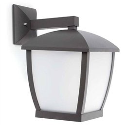 Aplique de aluminio  WILMA Exterior color Gris oscuro E27