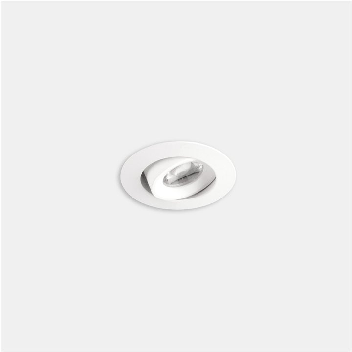 Downlight Play Flat Mini Round Adjustable 3.2W Blanco cálido - 2700K CRI 80 47.2º ON-OFF Aluminio satinado IP23 333lm Leds C4 AG