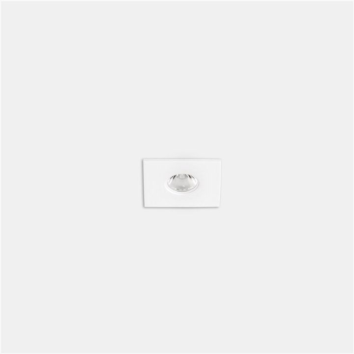 Downlight Play Flat Mini Square Fixed 3.2W Blanco cálido - 2700K CRI 80 28.4º Negro IP54 347lm Leds C4 AG38-P3V8M2BB60