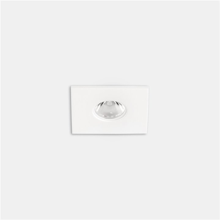 Downlight Play Flat Mini Square Fixed 3.2W Blanco cálido - 3000K CRI 80 28.6º ON-OFF Blanco IP54 349lm Leds C4 AG38-P3W8M2OU14