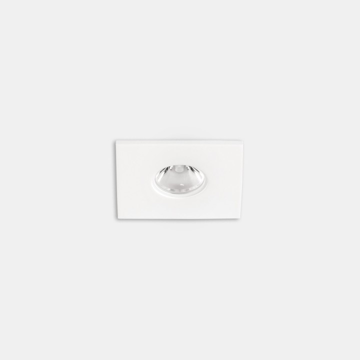 Downlight Play Flat Mini Square Fixed 3.2W Blanco neutro - 4000K CRI 80 28.5º ON-OFF Blanco IP54 347lm Leds C4 AG38-P3X8F1OU14