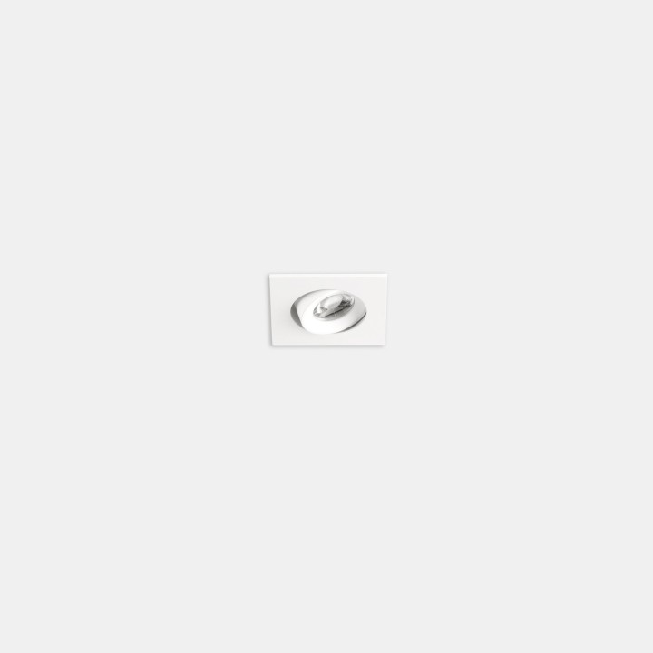 Downlight Play Flat Mini Square Adjustable 3.2W Blanco cálido - 2700K CRI 80 47.6º Blanco IP23 322lm Leds C4 AG39-P3V8F1BB14