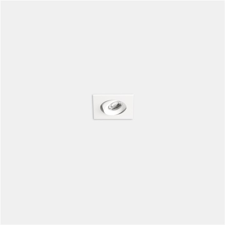 Downlight Play Flat Mini Square Adjustable 3.2W Blanco cálido - 3000K CRI 80 28.4º Blanco IP23 349lm Leds C4 AG39-P3W8M2BB14