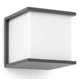 Aplique de Aluminio Iny. KUBICK para Exterior Gris oscuro E27