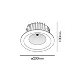Downlight Play Soft Round Fixed 6.4W Blanco neutro - 4000K CRI 90 49º Blanco IP54 388lm Leds C4 AG49-P7X9F1BB14