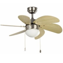 Ventilador de techo color Niquel Mate con luz modelo PALAO