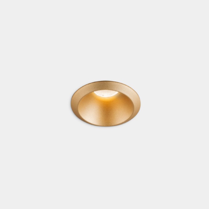 Downlight Play Raw Mini Racy Gold 1.5W Blanco cálido - 3000K CRI 80 6.2º ON-OFF Oro intenso IP54 94lm Leds C4 AG66-P2W8S1OUEP