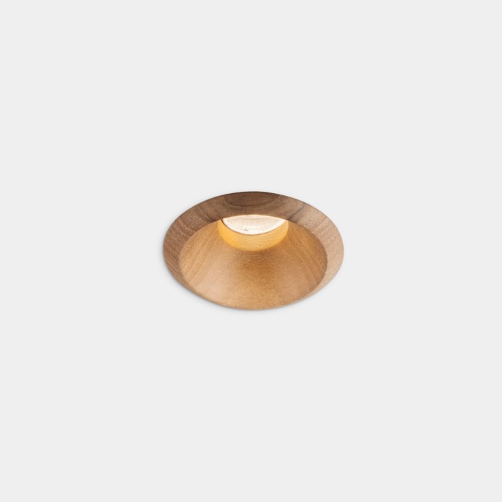 Downlight Play Raw Mini Walnut 3.2W Blanco cálido - 2700K CRI 80 29º ON-OFF Madera nogal IP54 262lm Leds C4 AG67-P3V8M2OUEN