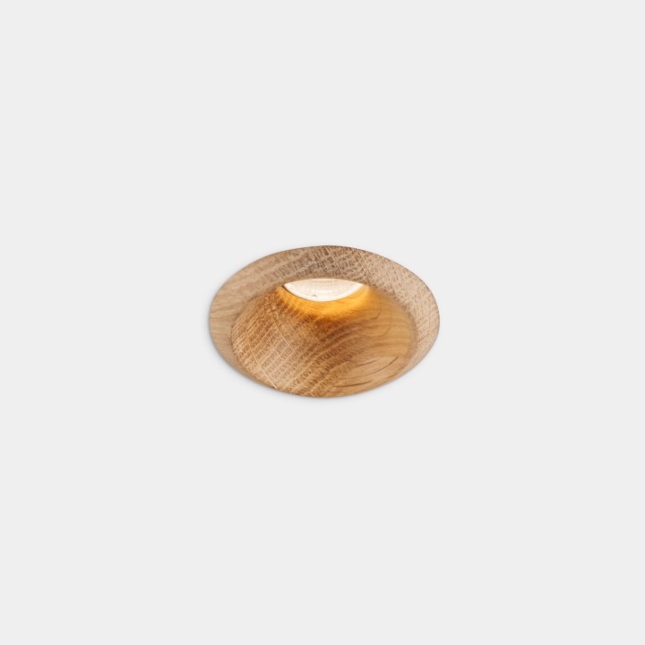 Downlight Play Raw Mini Oak 3.2W Blanco cálido - 2700K CRI 80 29º ON-OFF Madera roble IP54 262lm Leds C4 AG67-P3V8M2OUEO