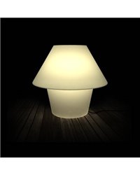 Lámpara Sobremesa VERSUS para exterior en polietileno color blanco