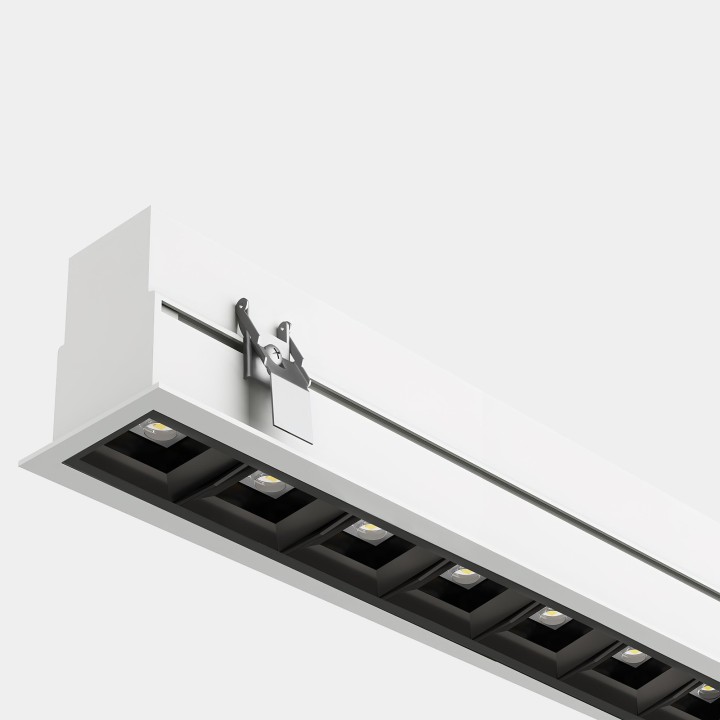 Lámpara Sistema Lineal Infinite Pro 854mm Recessed Opticell 10.68W Blanco cálido - 3000K CRI 90 DALI-2/PUSH Blanco IP44 1576lm L
