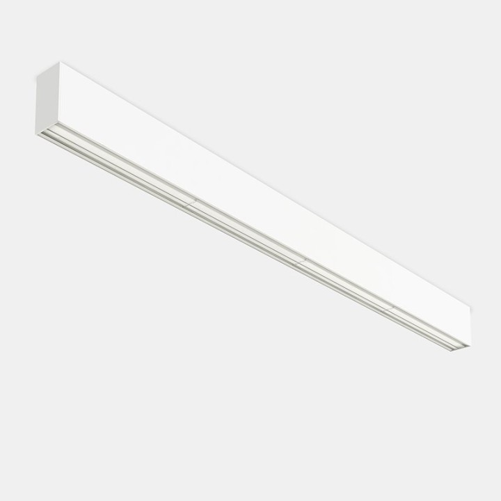 Lámpara Sistema Lineal Infinite Pro 1136mm Surface Lens 90º 30.38W Blanco cálido - 3000K CRI 80 ON-OFF Blanco IP40 4334lm Leds C