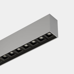 Lámpara Sistema Lineal Infinite Pro 1700mm Surface Opticell 21.36W Blanco cálido - 3000K CRI 80 ON-OFF Gris IP40 3502lm Leds C4 