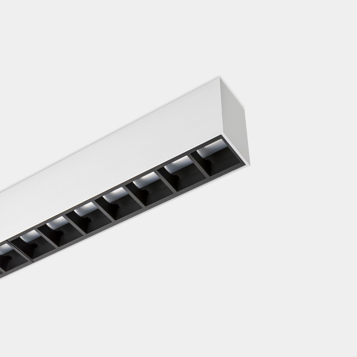 Lámpara Sistema Lineal Infinite Pro 1700mm Suspended Hexa-Cell 25.62W Blanco cálido - 3000K CRI 90 ON-OFF Negro IP40 943lm Leds 