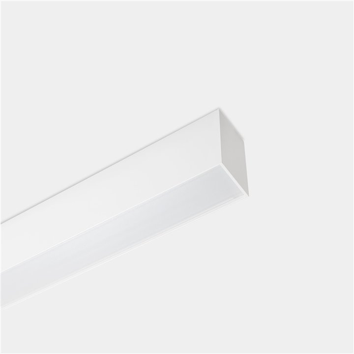 Lámpara Sistema Lineal Infinite Pro 1700mm Suspended Opal 45.57W Blanco neutro - 4000K CRI 80 ON-OFF Negro IP40 6264lm Leds C4 A