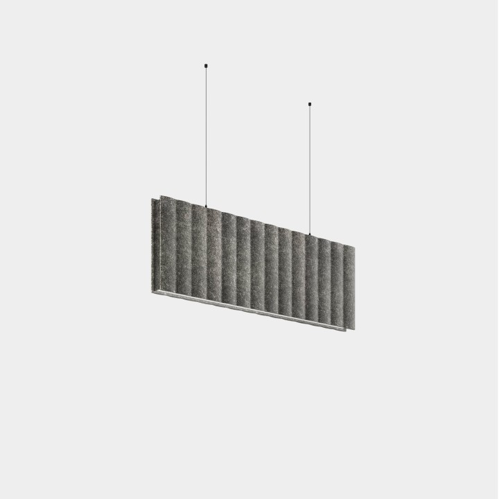Lámpara Sistema Lineal Infinite Pro Acoustic 1136mm Suspended Hexa-Cell 30.38W Blanco cálido - 3000K CRI 80 DALI-2/PUSH Fieltro 