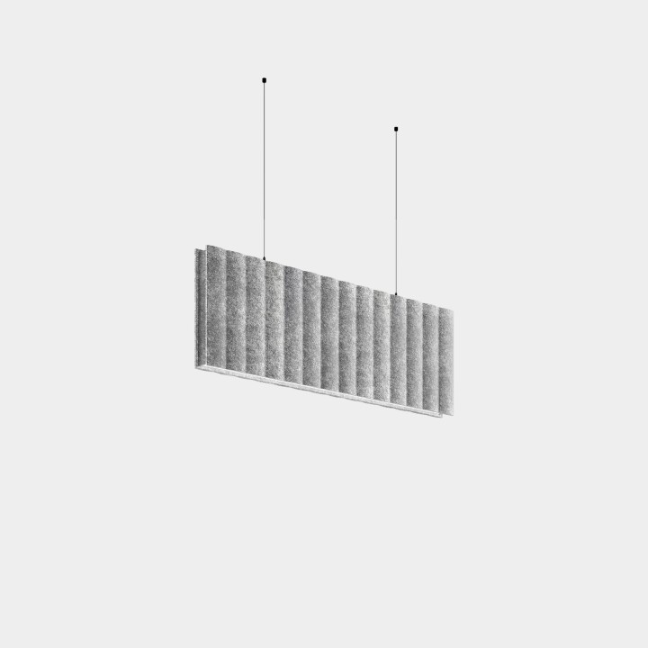Sistema Lineal Infinite Pro Acoustic 1136mm Suspended Fieltro gris claro Leds C4 AK23-AABFNABUGA