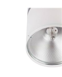 Plafón de Aluminio/Cristal translúcido LICHI Interior Blanco