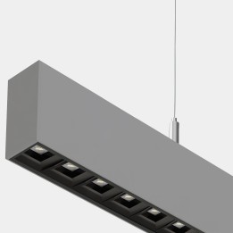 Lámpara Sistema Lineal Infinite Pro 1700mm Up&Down Opticell 44.041.0W Blanco neutro - 4000K CRI 90 DALI-2/PUSH Gris IP40 12827lm