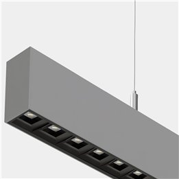 Lámpara Sistema Lineal Infinite Pro 1700mm Up&Down Opticell 44.041.0W Blanco neutro - 4000K CRI 90 ON-OFF Gris IP40 12827lm Leds