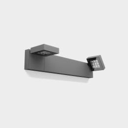 Aplique IP66 Modis Double 800mm LED LED 18.3W Blanco cálido - 3000K ON-OFF Gris urbano 2602lm Leds C4 AS13-37W9M3OUZ5