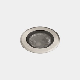 Lámpara Empotrable de suelo IP66-IP67 Max Round LED 17.3W 3000K Acero inoxidable AISI 316 1985lm Leds C4 AT12-18W9S3BBCA