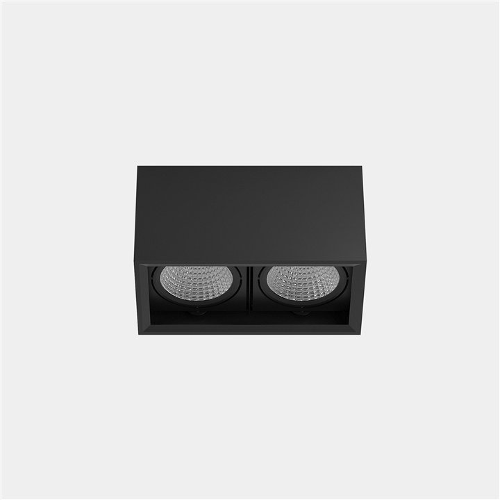 Downlight MULTIDIR SURFACE SMALL 21.4W Blanco neutro - 4000K CRI 90 61.9º DALI-2 Negro IN IP20 / OUT IP54 2320lm Leds C4 AU16-11