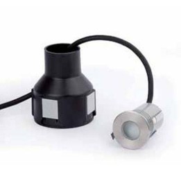 Aplique de  Acero inoxidable 304 para empotrar exterior CROSBY Luz Fria Niquel Mate LED