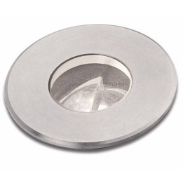 Lámpara Empotrable asimétrico de Acero inoxidable 316 CURTIS para Exterior luz Cálida Niquel Mate