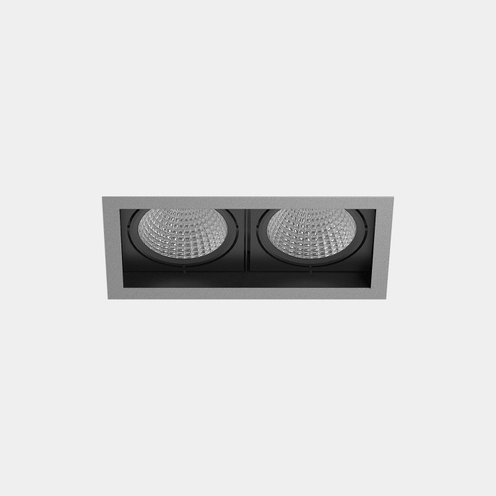 Downlight MULTIDIR TRIM BIG 33.2W Blanco cálido - 3000K CRI 90 22.5º Gris IN IP20 / OUT IP54 3942lm Leds C4 AU19-18W9M3BB34