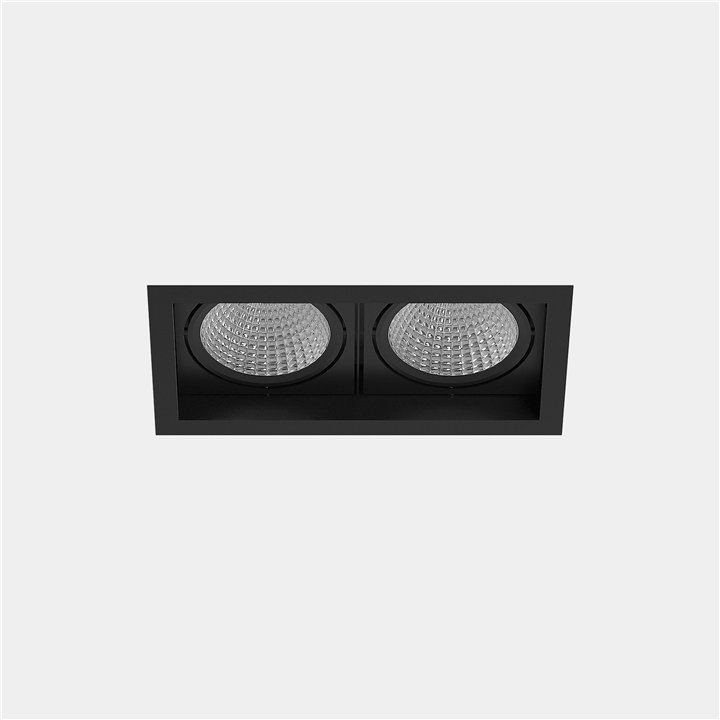 Downlight MULTIDIR TRIM BIG 46.2W Blanco cálido - 3000K CRI 90 22.7º ON-OFF Negro IN IP20 / OUT IP54 5470lm Leds C4 AU19-25W9M3O