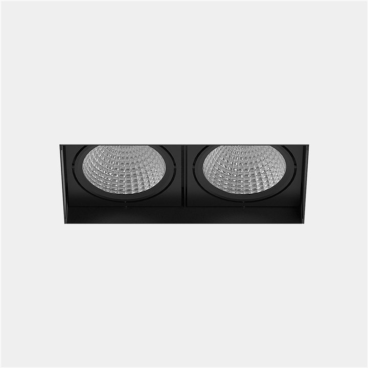 Downlight MULTIDIR TRIMLESS BIG 71.6W Blanco cálido - 3000K CRI 90 59.1º Negro IN IP20 / OUT IP54 7756lm Leds C4 AU21-39W9F1BB60