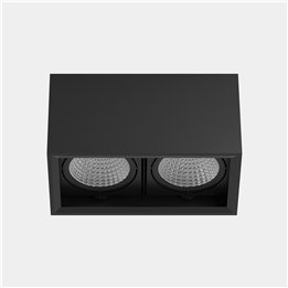 Downlight MULTIDIR SURFACE BIG 33.2W Blanco cálido - 3000K CRI 90 59º Negro IN IP20 / OUT IP54 4020lm Leds C4 AU23-18W9F1BB60