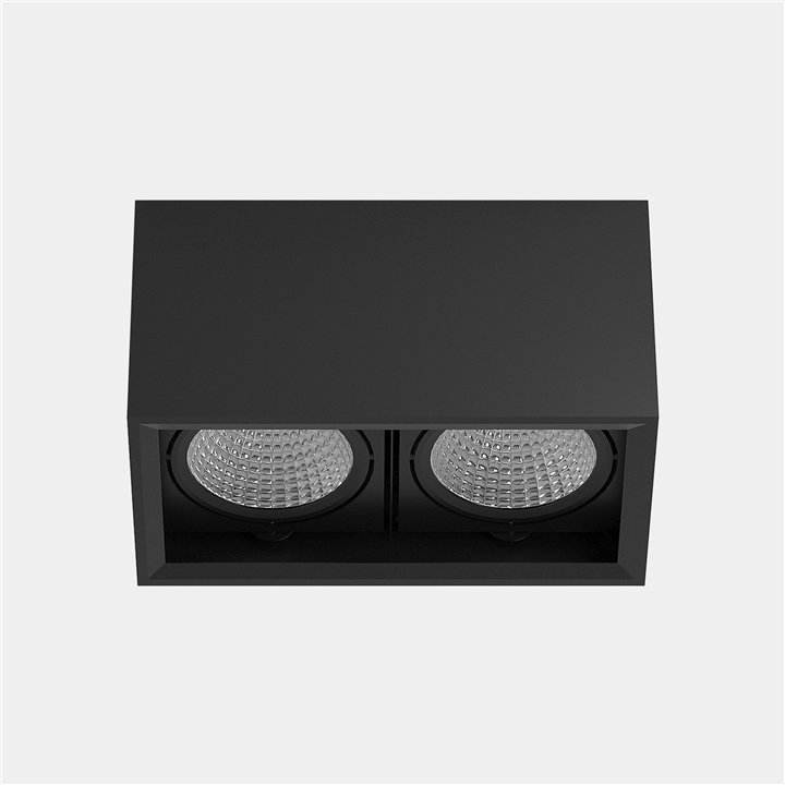 Downlight MULTIDIR SURFACE BIG 46.2W Blanco cálido - 3000K CRI 90 59º DALI-2 Negro IN IP20 / OUT IP54 5392lm Leds C4 AU23-25W9F1