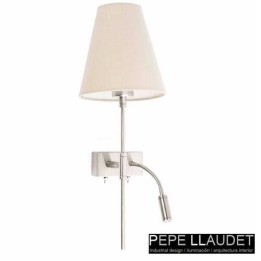 Aplique con luz para lectura FARO SABANA LED Niquel Mate 1 