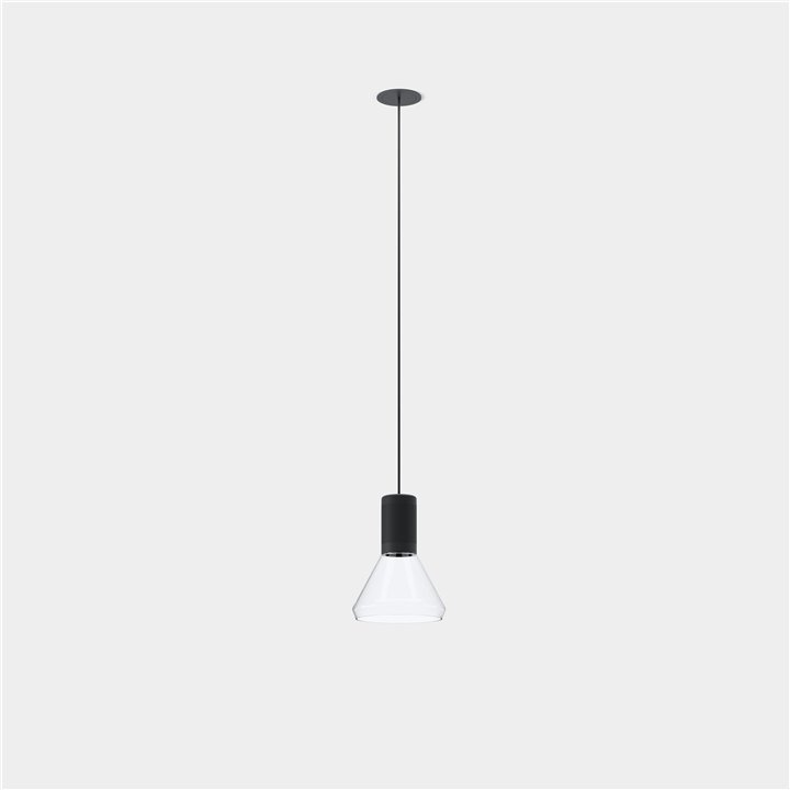 Lámpara Colgante Iris Penjant Trim 5.7W 4000K CRI 90 Negro IP23 645lm Leds C4 AV14-P6X9X3OS60