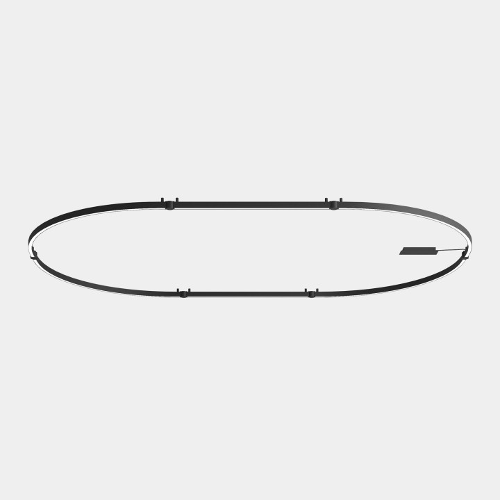 Lámpara Sistema Lineal APEX_OVAL_AW19_21 72W Blanco neutro - 4000K CRI 95 ON-OFF Negro IP40 8336lm Leds C4 AW19-72XAPLOS60