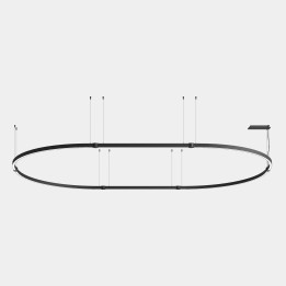 Lámpara Sistema Lineal APEX_OVAL_AW19_21 72W Blanco cálido - 3000K CRI 95 Casambi Negro IP40 8336lm Leds C4 AW21-72WAPLXB60