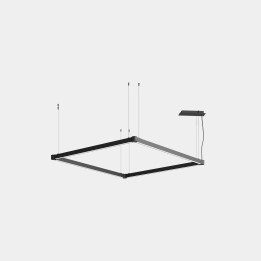 Lámpara Sistema Lineal APEX_SQUARE_AW22_23_24_25_26_27 48W Blanco cálido - 3000K CRI 95 ON-OFF Negro IP40 4168lm Leds C4 AW25-48