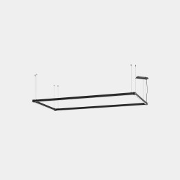 Lámpara Sistema Lineal APEX_RECTANGULAR_AW28_29_31_32 72W Blanco cálido - 2700K CRI 90 DALI Negro IP40 6252lm Leds C4 AW29-72VAP
