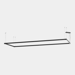 Lámpara Sistema Lineal APEX_RECTANGULAR_AW28_29_31_32 96W Blanco cálido - 2700K CRI 90 ON-OFF Negro IP40 8336lm Leds C4 AW32-96V