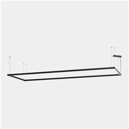 Lámpara Sistema Lineal APEX_RECTANGULAR_AW28_29_31_32 96W Blanco cálido - 3000K CRI 95 DALI Negro IP40 8336lm Leds C4 AW32-96WAP