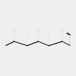 Lámpara Sistema Lineal APEX_WW_AW37_38 108W Blanco cálido - 3000K CRI 90 ON-OFF Negro IP40 9378lm Leds C4 AW38-CPW9BEOS60